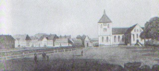 Stortorget og Vår Frelsers kirke omkring 1800.