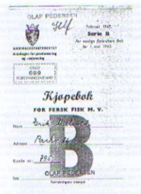 Rasjoneringskort for fast-kunde-ordningen.